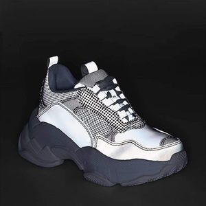 JEFFREY CAMPBELL LO-FI REFLECTIVE CHUNKY TENNIS SHOES - RAVE TENNIS SHOES